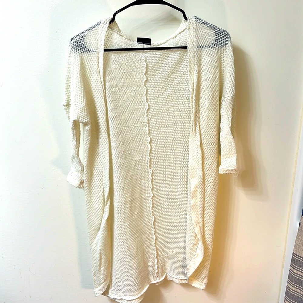 White cardigan